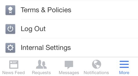 facebook internal log in.
